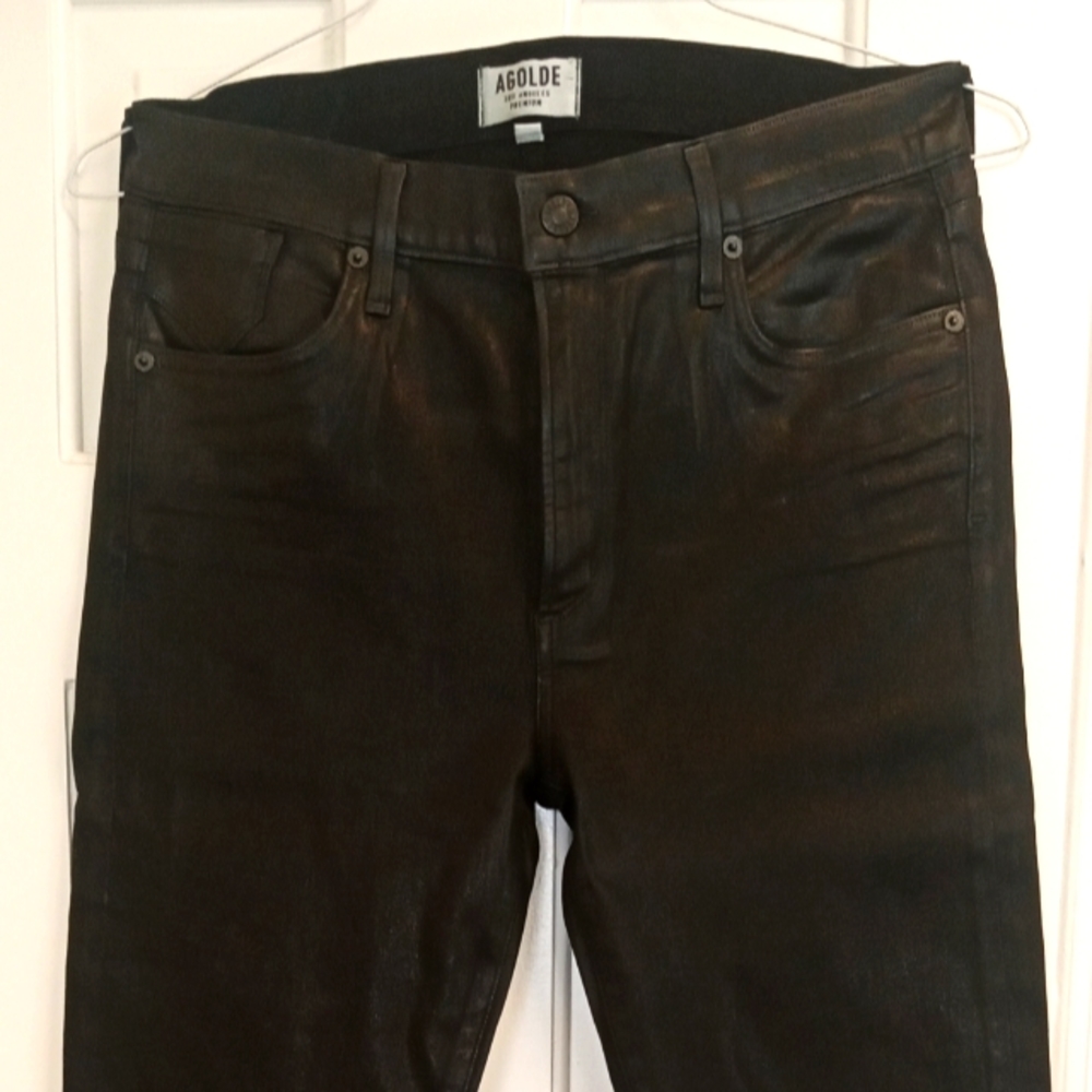 AGOLDE A Gold E Skinny in Luxe, waxed jeans . Women's size 32